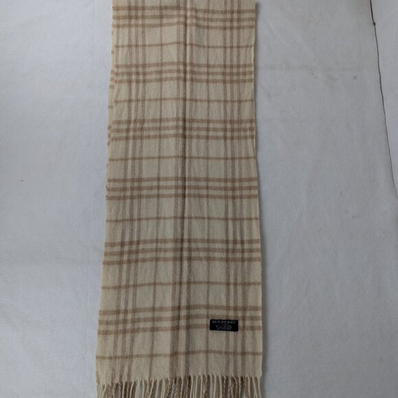 Burberry Lambswool Check Scarf Ivory | Unisex | Warm Soft Luxury | Great Deal - Picture 3 of 6